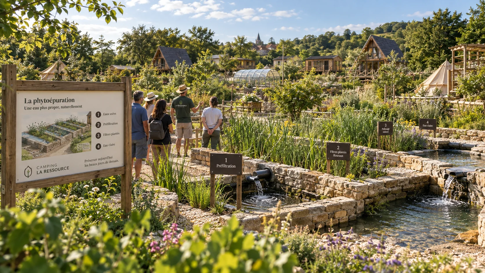 Projection visuelle d'une visite pédagogique autour de la phytoépuration